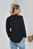 Clarisse Black Lace Trim Blouse